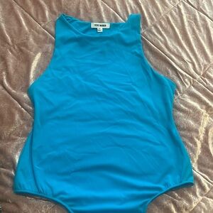 Blue Steve Madden bodysuit
